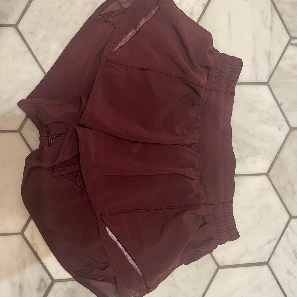 Maroon Lululemon Hotty Hot shorts. Gently worn.